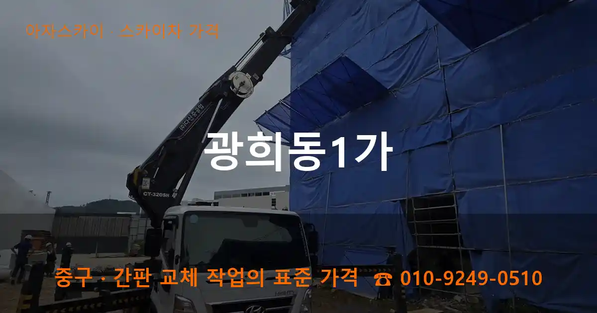 중구 광희동1가 스카이차 가격 작업