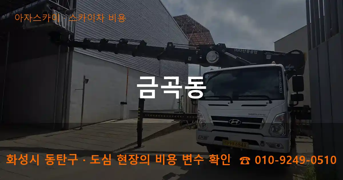 화성시 동탄구 금곡동 스카이차 비용 작업