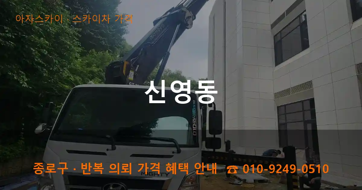 종로구 신영동 스카이차 가격 작업