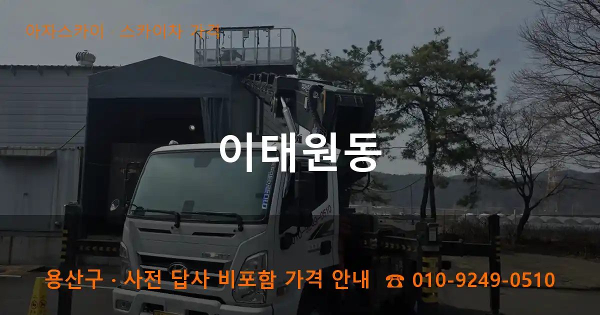 용산구 이태원동 스카이차 가격 작업