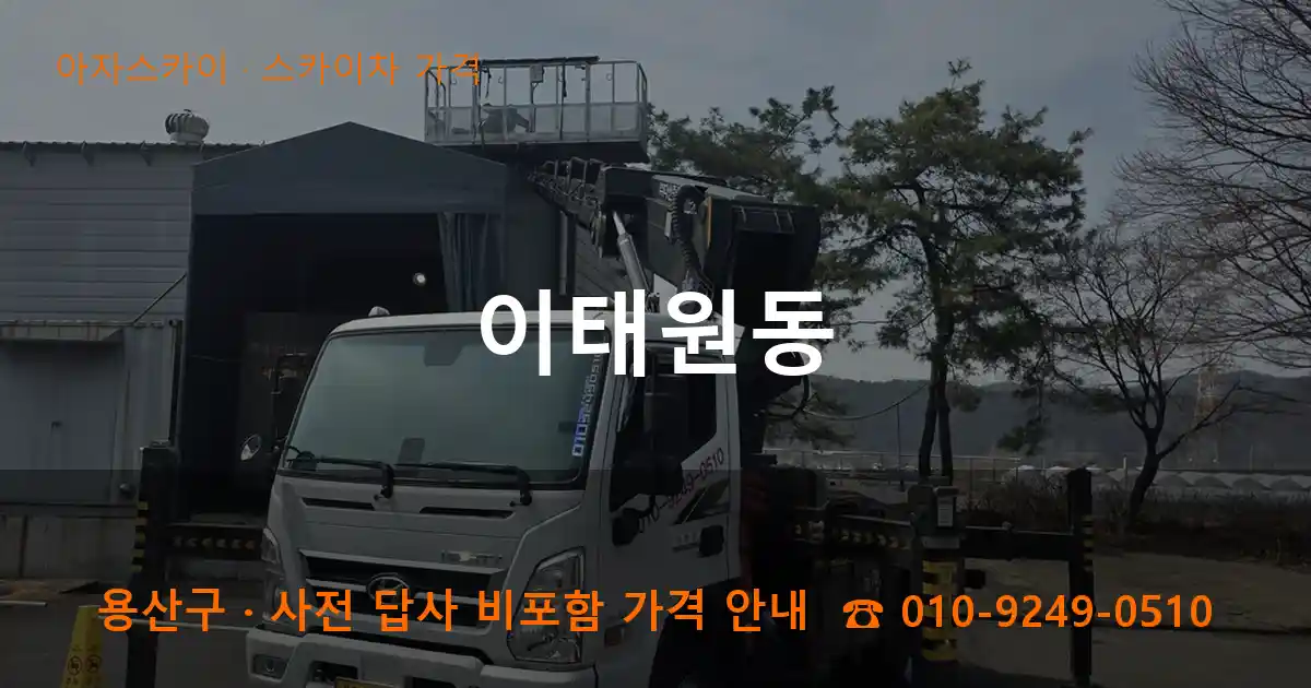 용산구 이태원동 스카이차 가격 작업