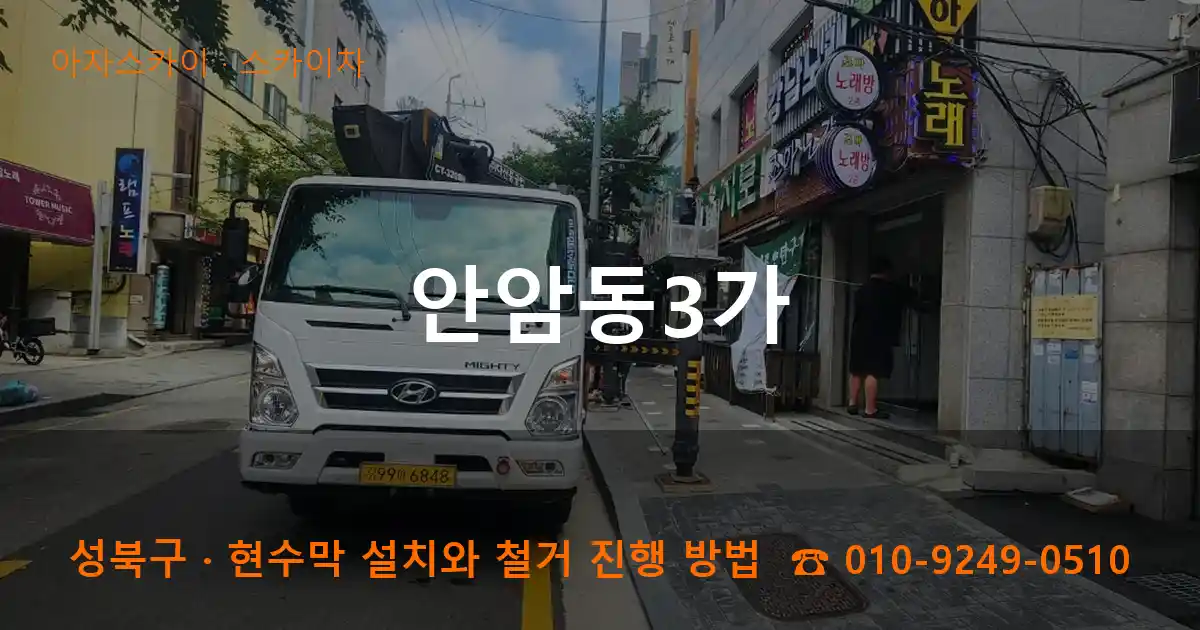 성북구 안암동3가 스카이차 작업