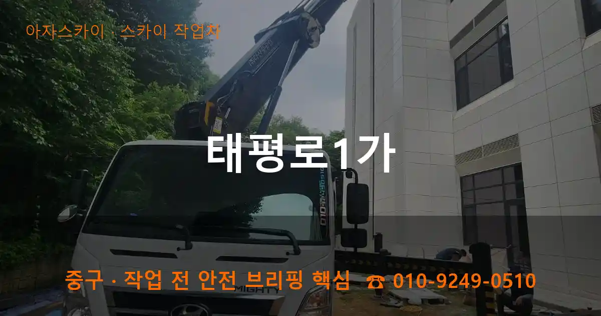 중구 태평로1가 스카이 작업차 작업