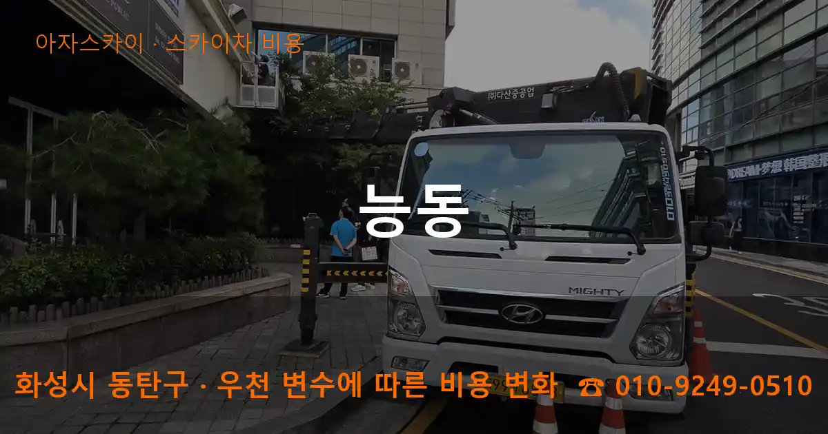 화성 동탄구 능동 스카이차 비용 작업
