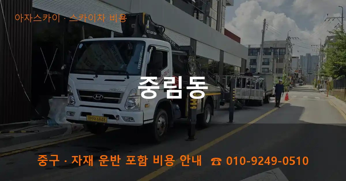 중구 중림동 스카이차 비용 작업