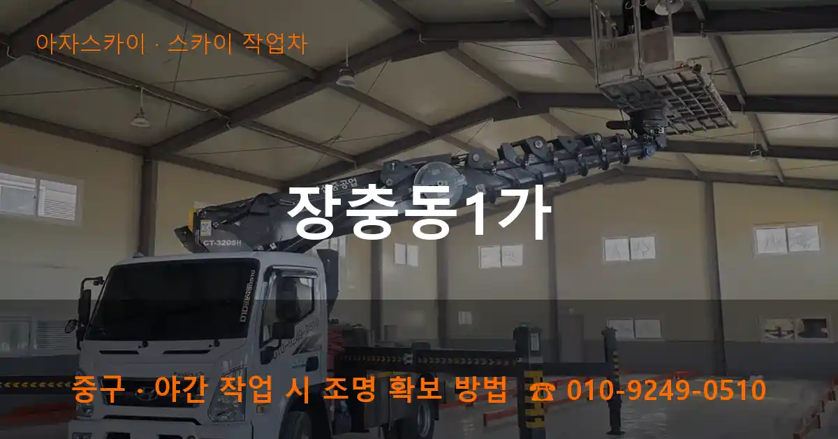 중구 장충동1가 스카이 작업차 작업