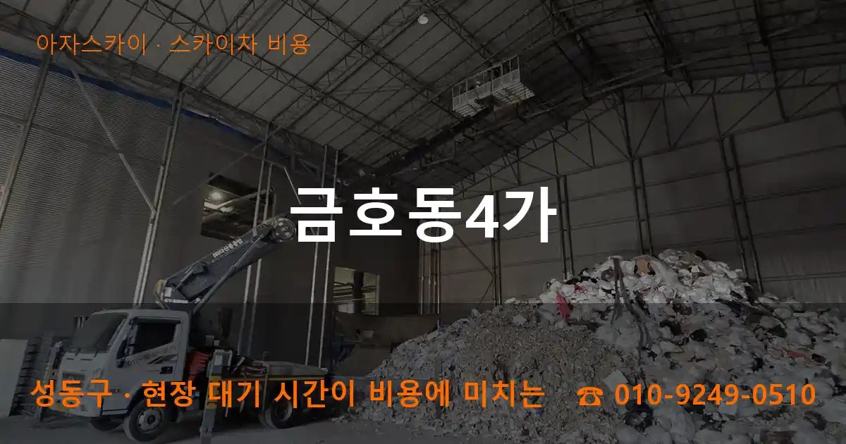 성동구 금호동4가 스카이차 비용 작업