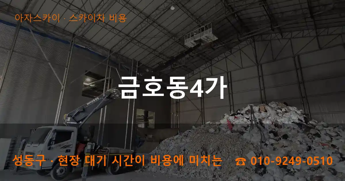 성동구 금호동4가 스카이차 비용 작업