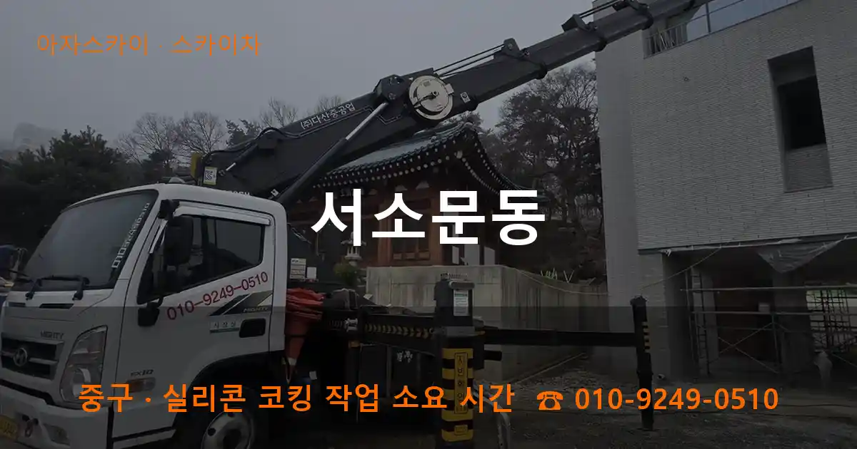 중구 서소문동 스카이차 작업