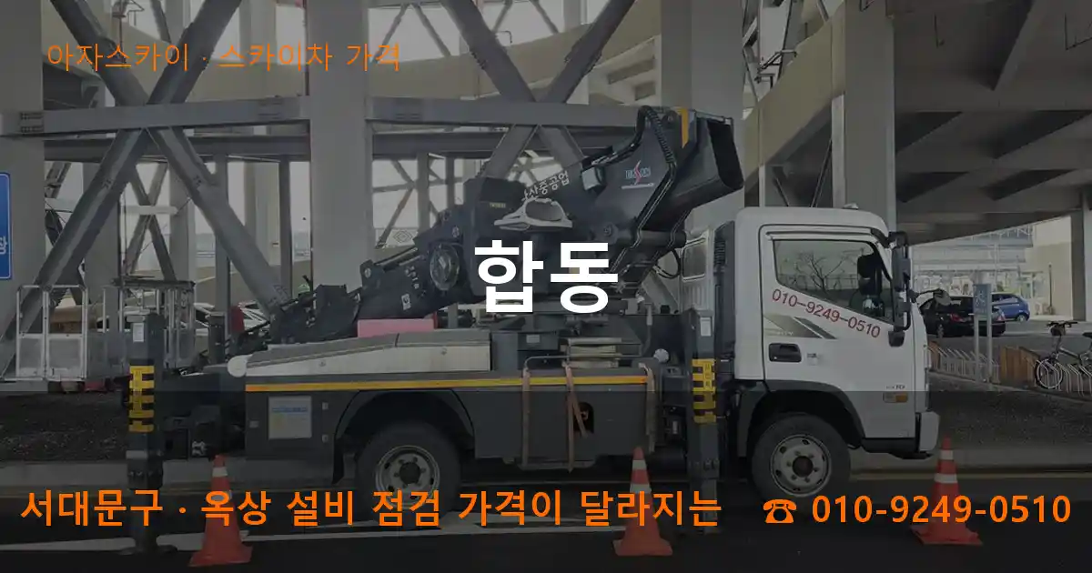 서대문구 합동 스카이차 가격 작업