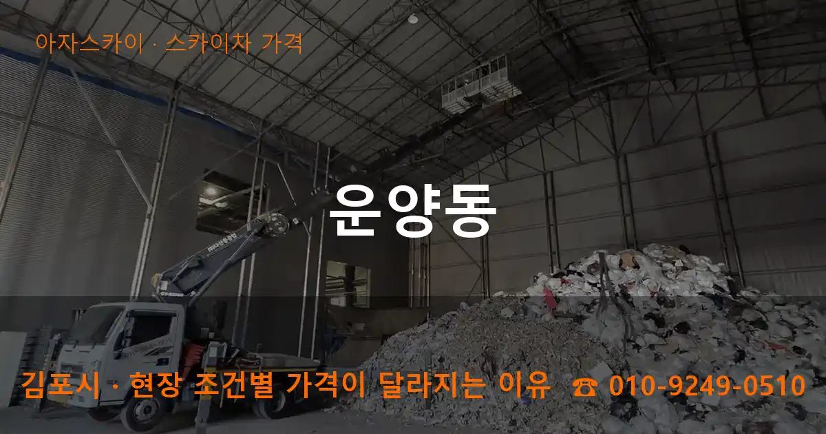김포시 운양동 스카이차 가격 작업