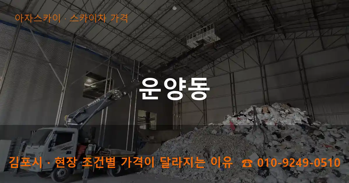 김포시 운양동 스카이차 가격 작업