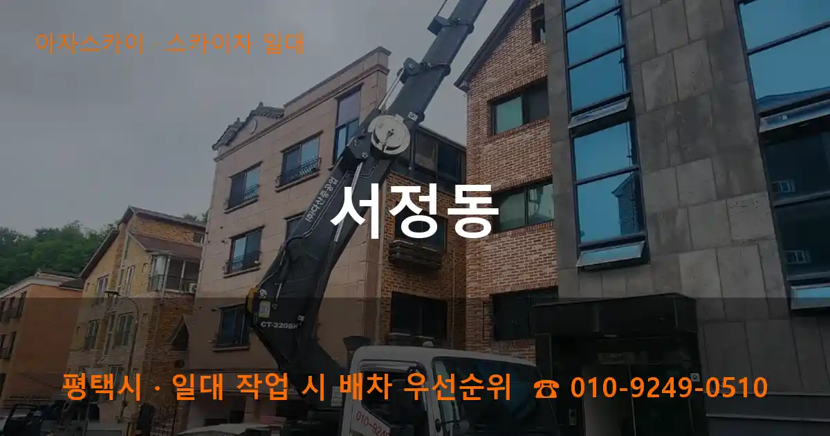 평택시 서정동 스카이차 일대 작업