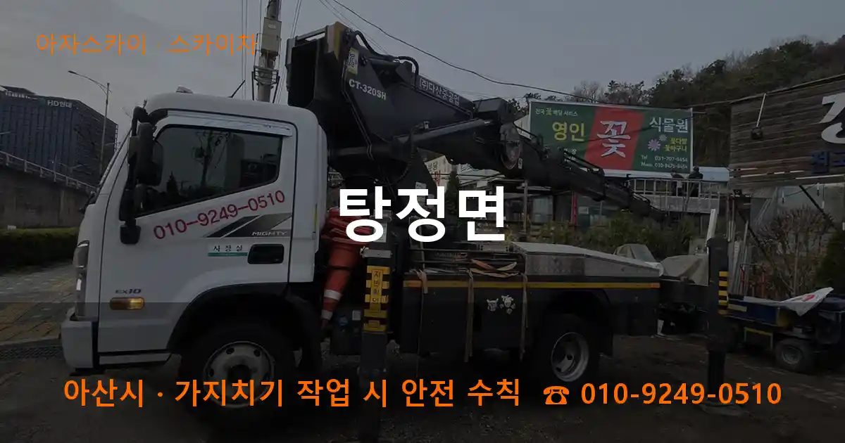 아산시 탕정면 스카이차 작업