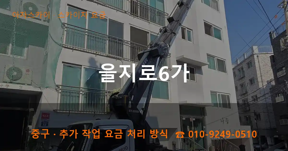 중구 을지로6가 스카이차 요금 작업