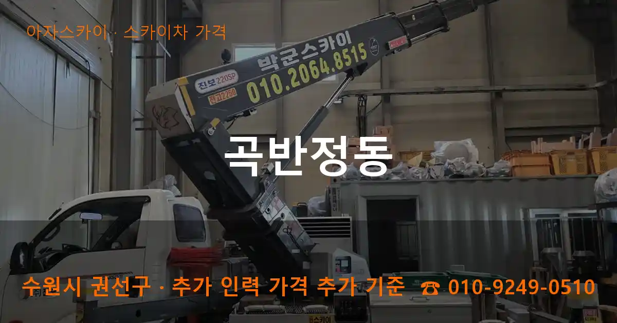 수원 권선구 곡반정동 스카이차 가격 작업