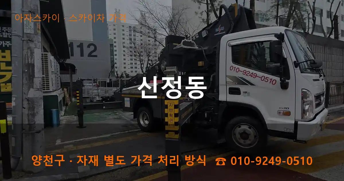 양천구 신정동 스카이차 가격 작업