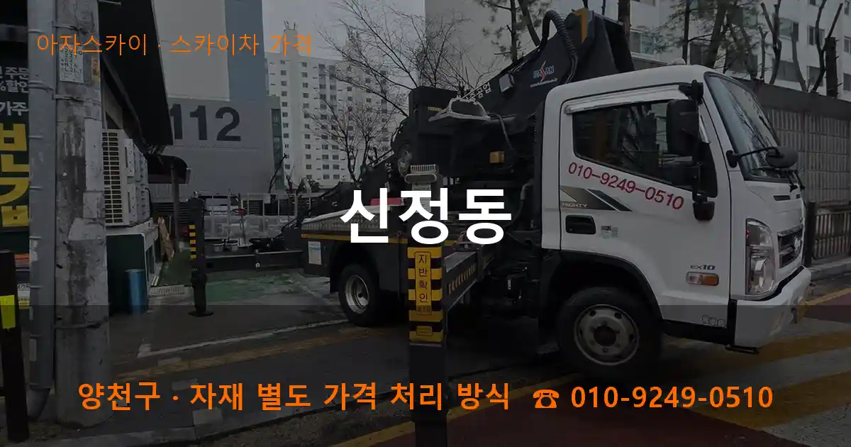 양천구 신정동 스카이차 가격 작업