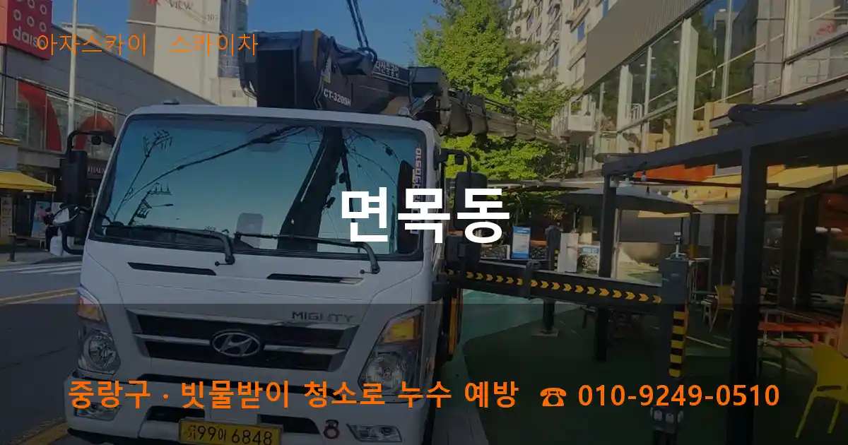 중랑구 면목동 스카이차 작업