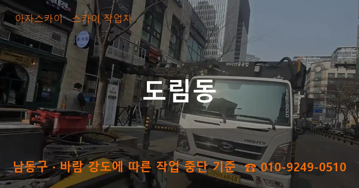 남동구 도림동 스카이 작업차 작업
