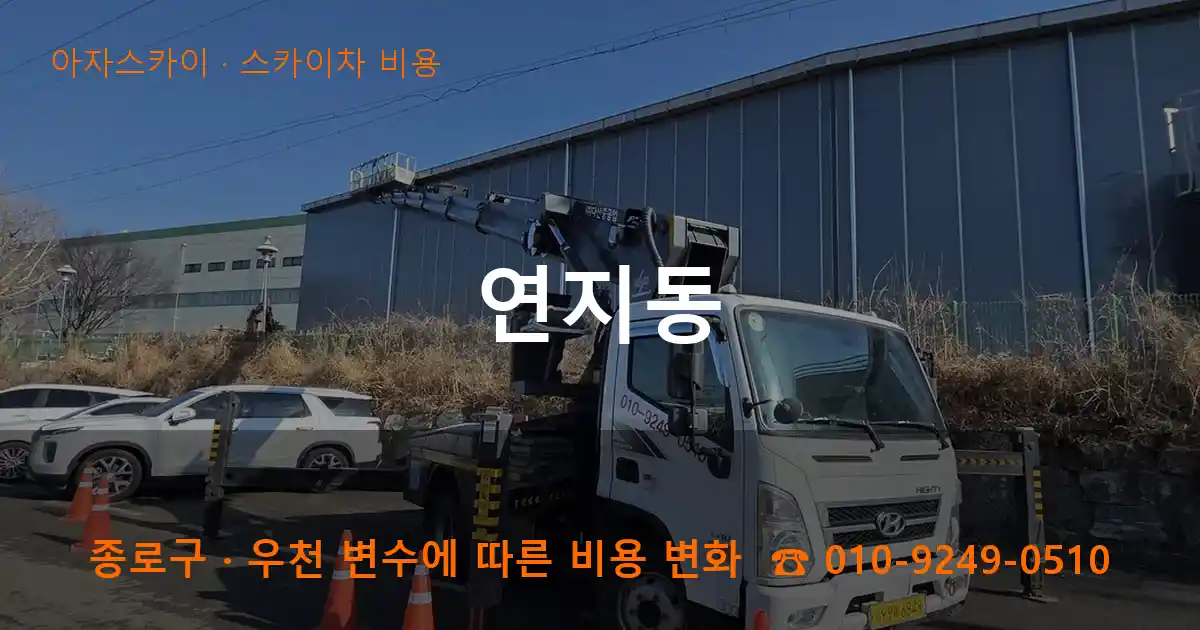 종로구 연지동 스카이차 비용 작업