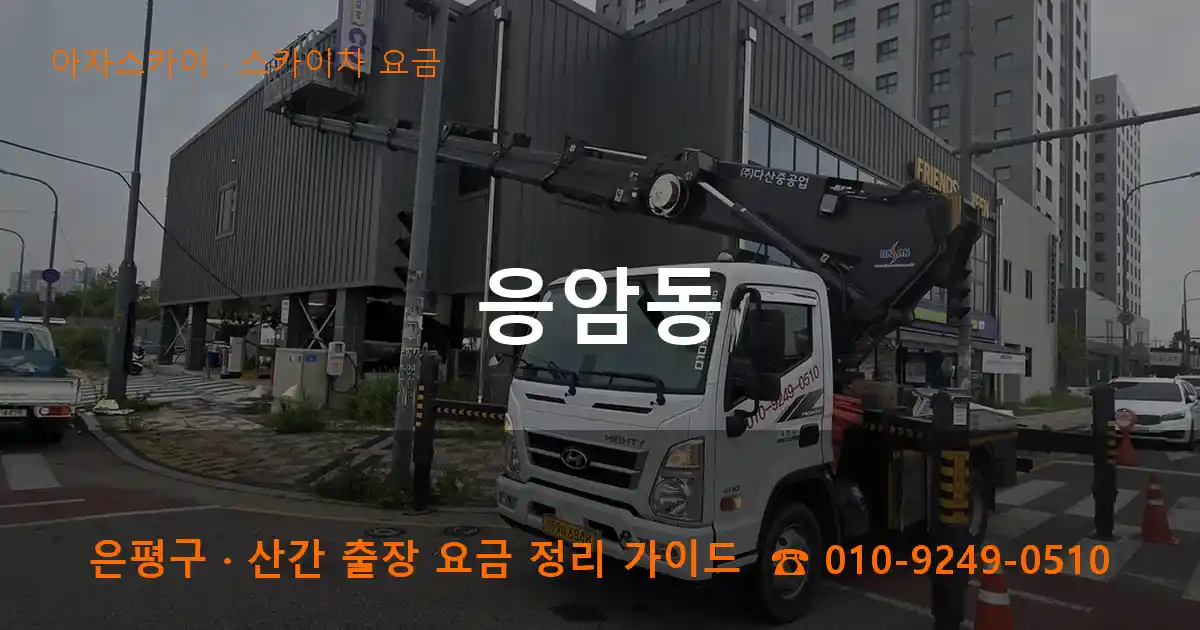 은평구 응암동 스카이차 요금 작업