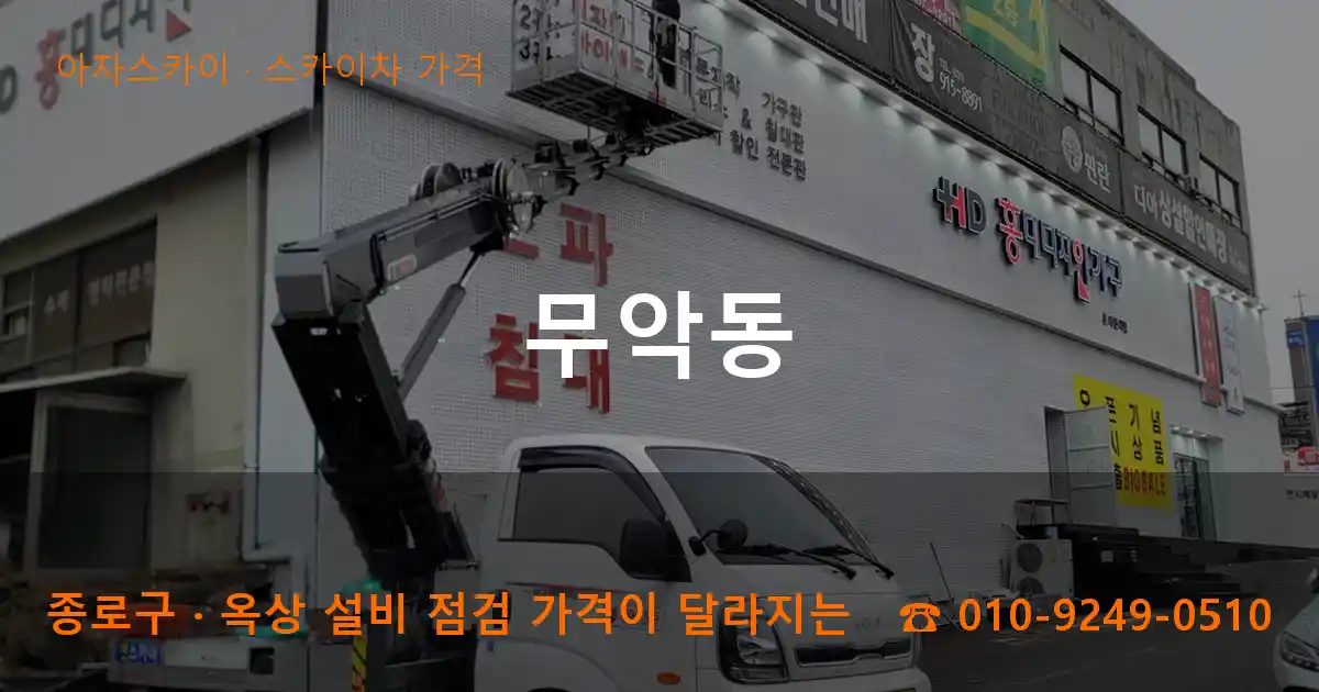 종로구 무악동 스카이차 가격 작업