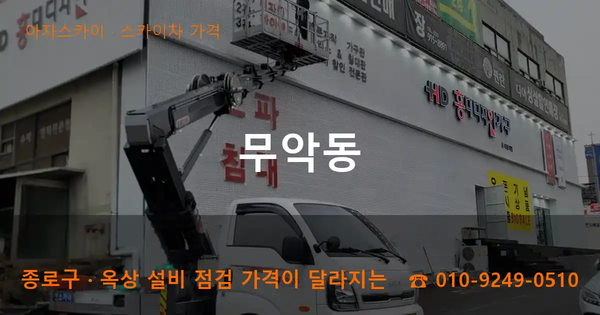 종로구 무악동 스카이차 가격 작업