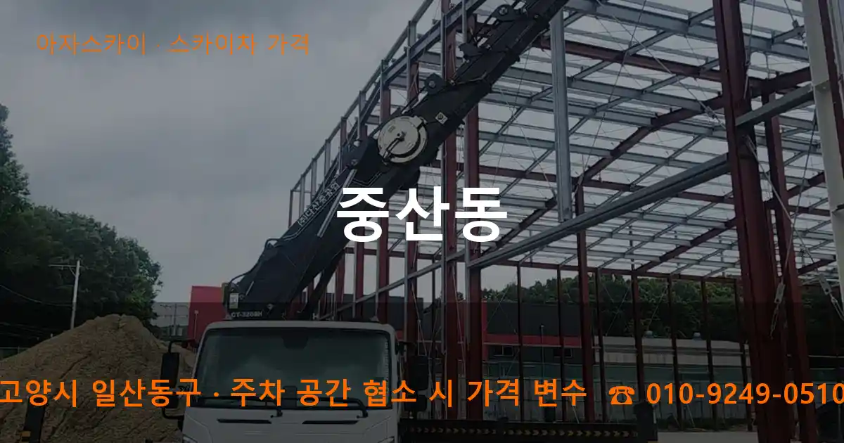 고양시 일산동구 중산동 스카이차 가격 작업