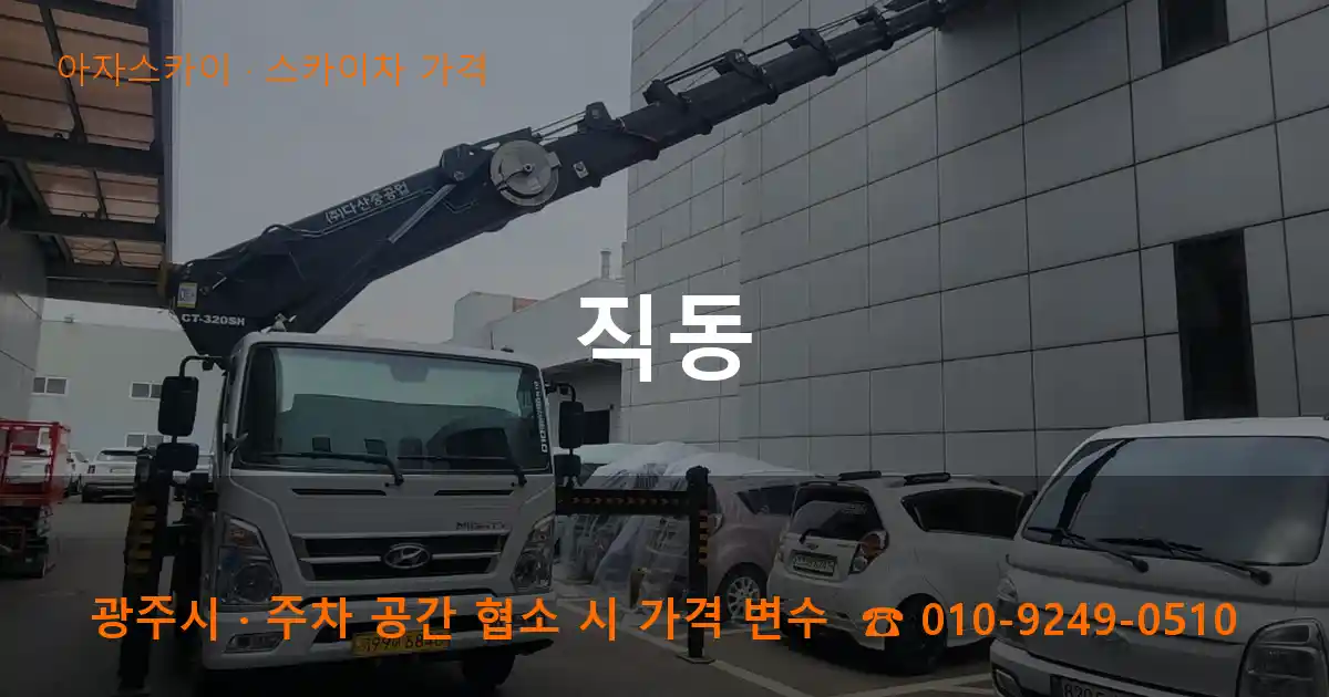 광주시 직동 스카이차 가격 작업
