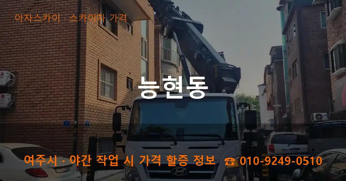 여주시 능현동 스카이차 가격 작업