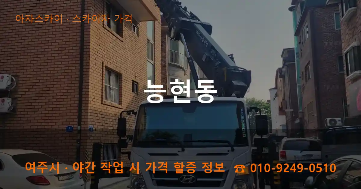 여주시 능현동 스카이차 가격 작업