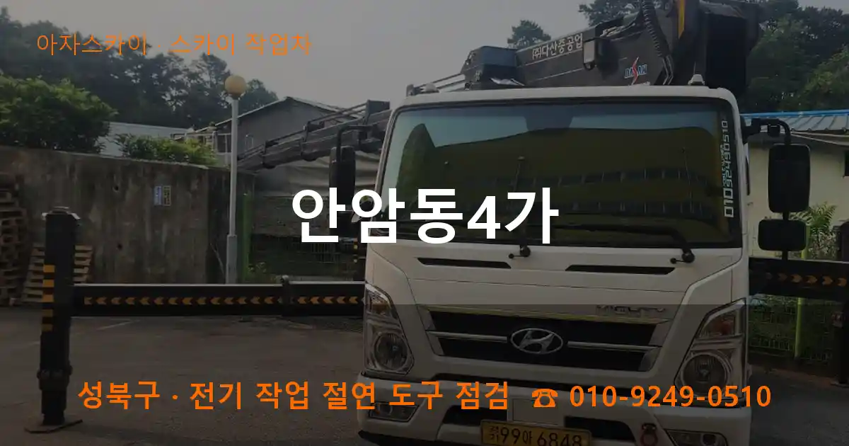 성북구 안암동4가 스카이 작업차 작업