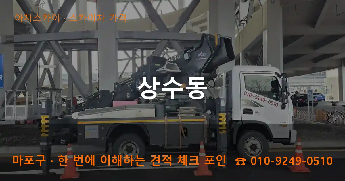 마포구 상수동 스카이차 가격 작업