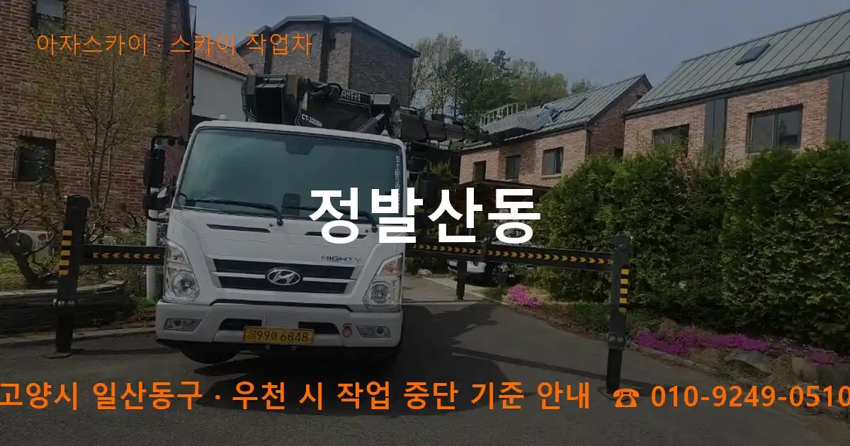 고양시 일산동구 정발산동 스카이 작업차 작업