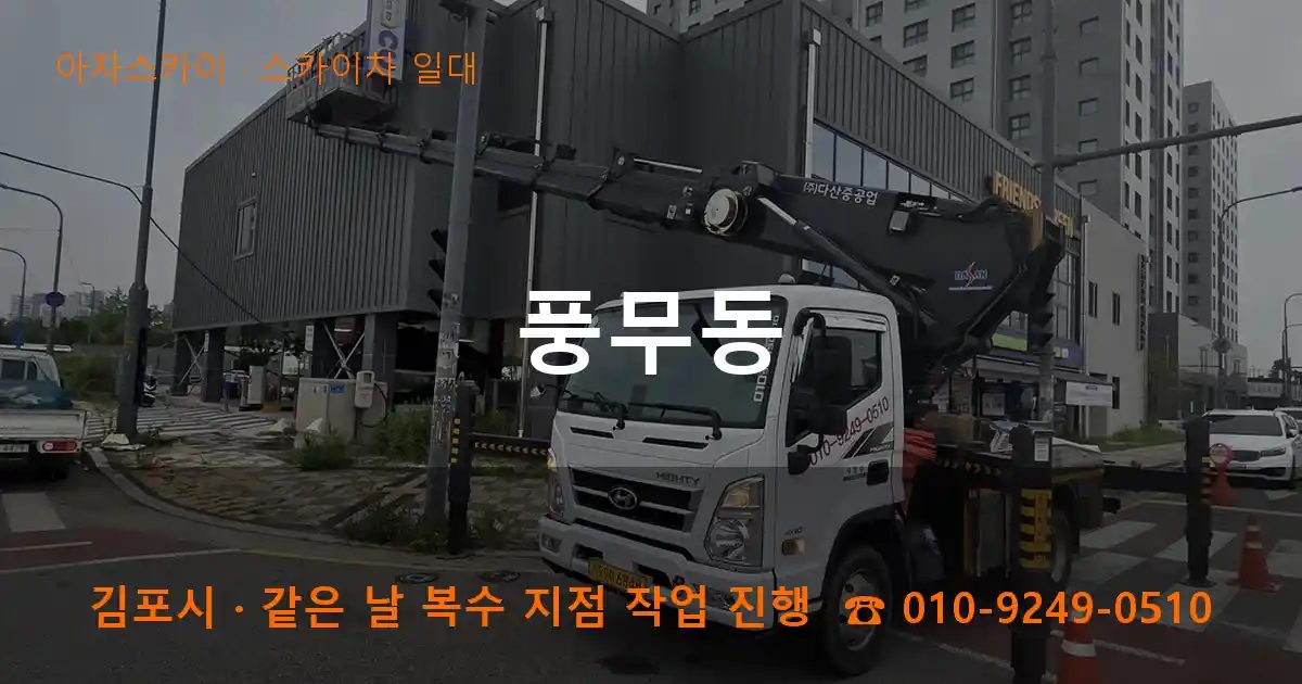 김포시 풍무동 스카이차 출장 작업
