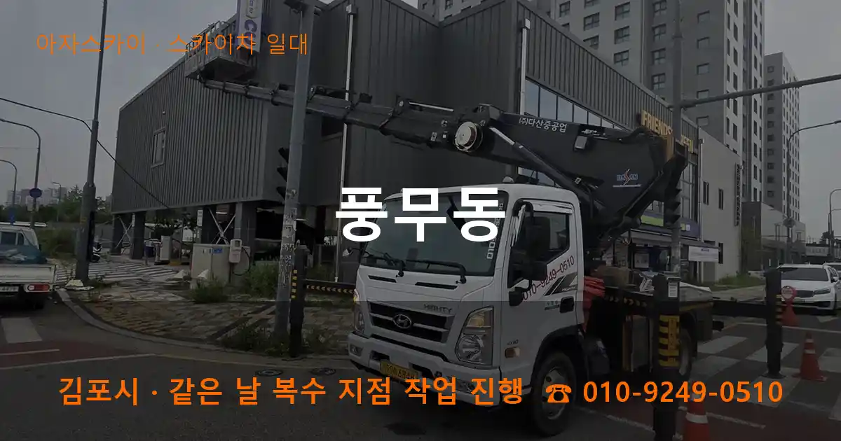 김포시 풍무동 스카이차 일대 작업