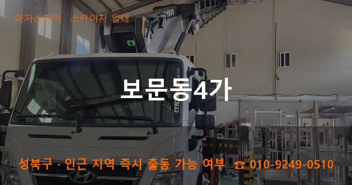 성북구 보문동4가 스카이차 일대 작업