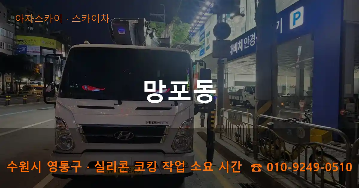 수원시 영통구 망포동 스카이차 작업