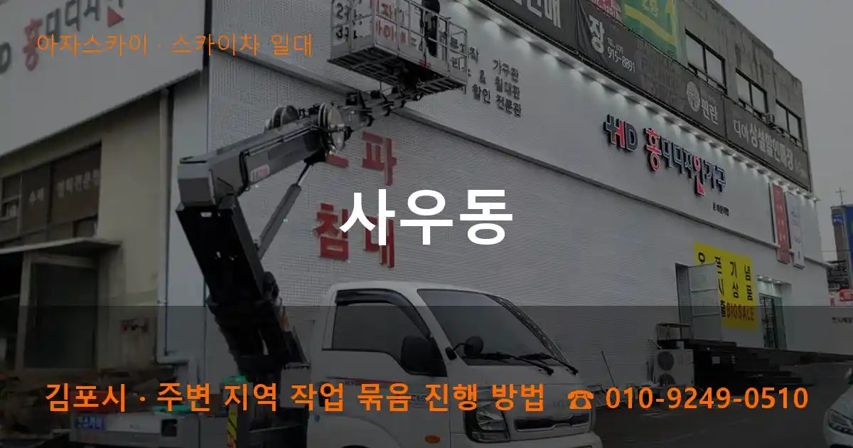 김포시 사우동 스카이차 출장 작업