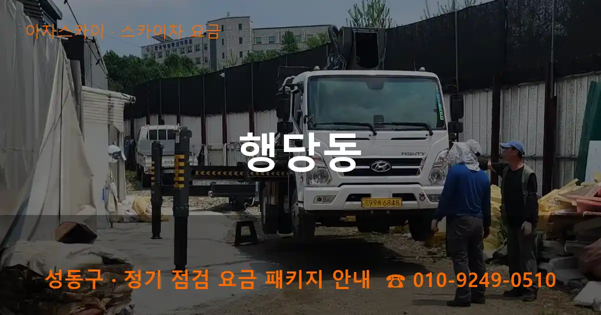 성동구 행당동 스카이차 요금 작업