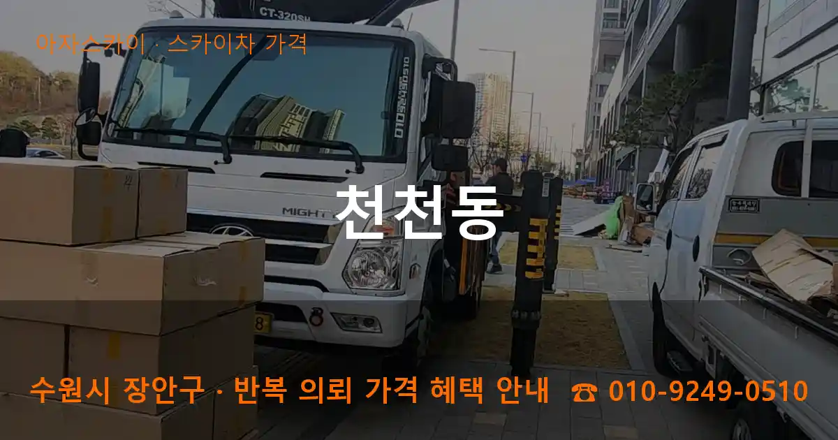 수원 장안구 천천동 스카이차 가격 작업