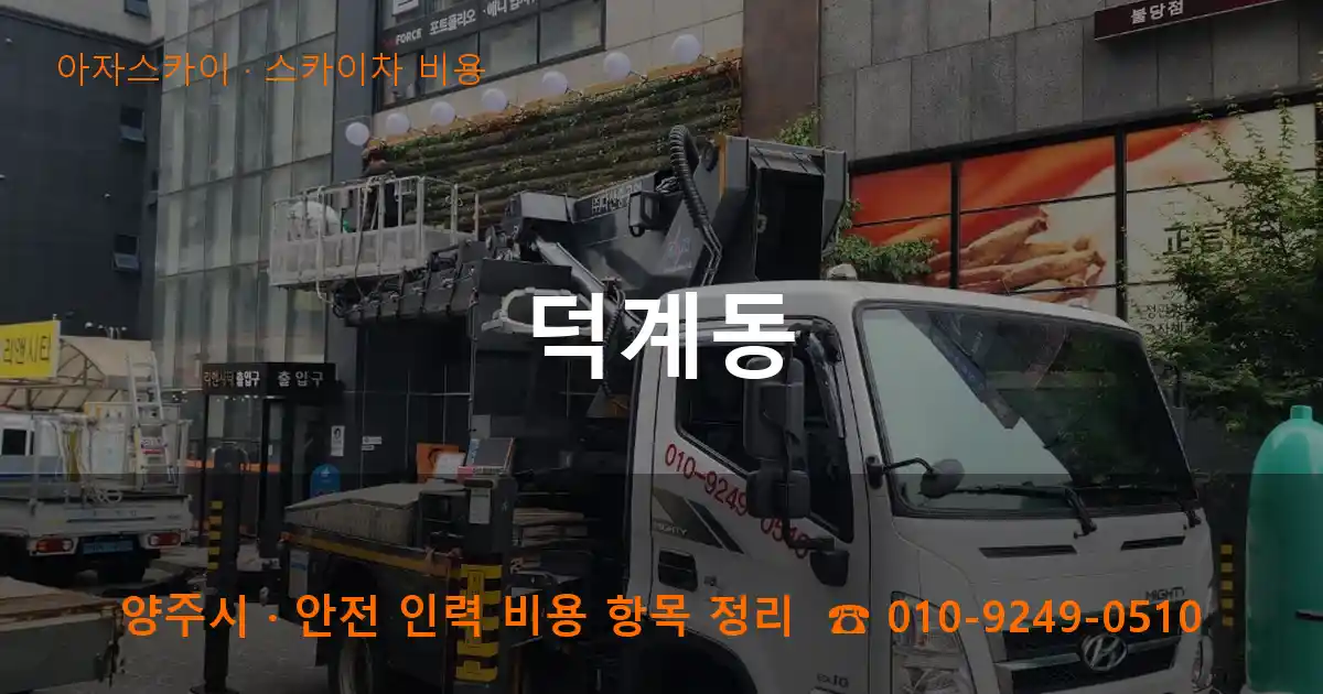 양주 덕계동 스카이차 비용 작업