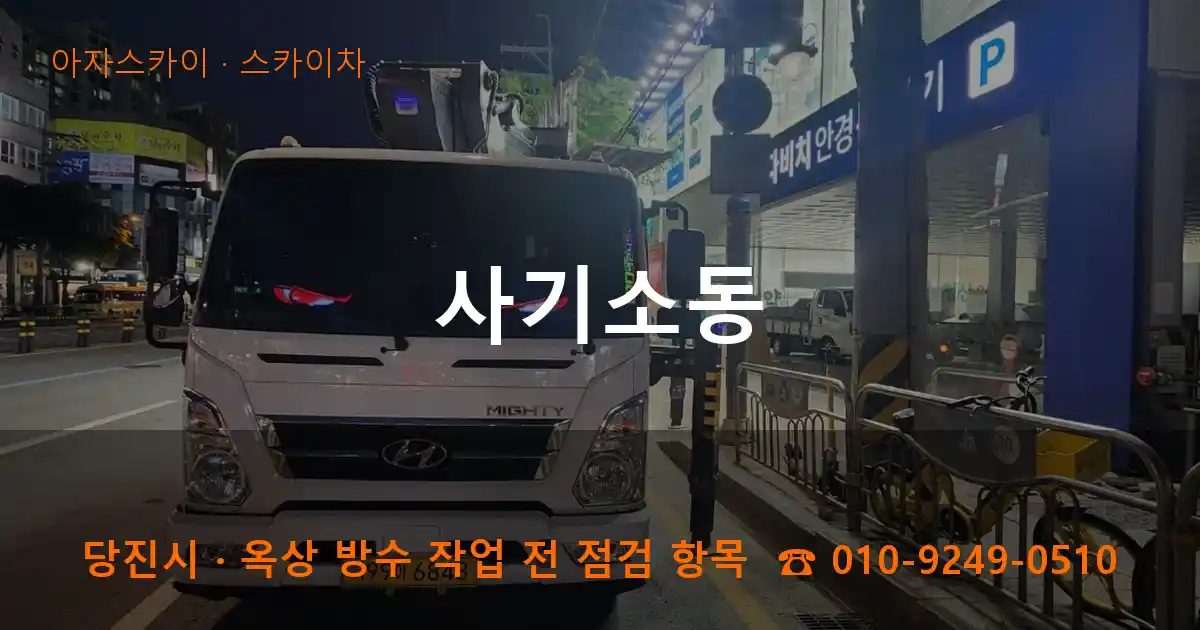 당진시 사기소동 스카이차 작업