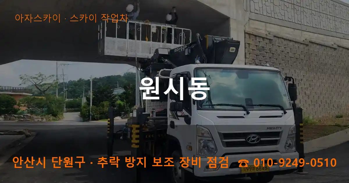 안산시 단원구 원시동 스카이 작업차 작업