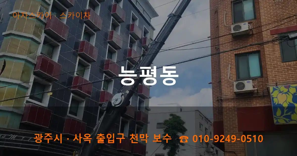 광주시 능평동 스카이차 작업