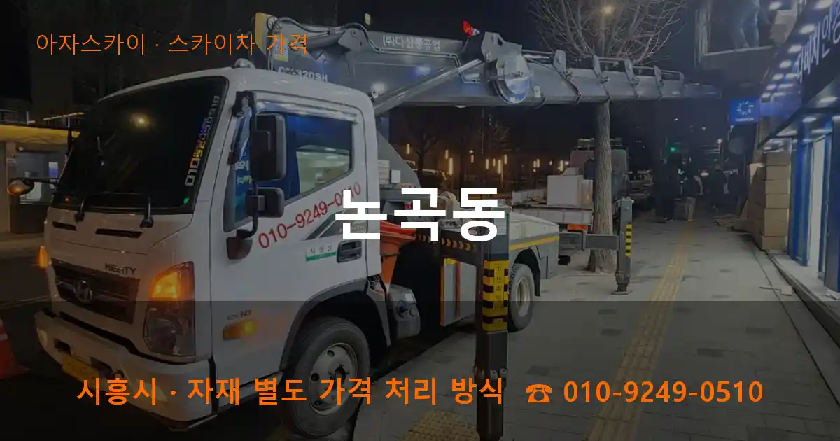시흥 논곡동 스카이차 가격 작업
