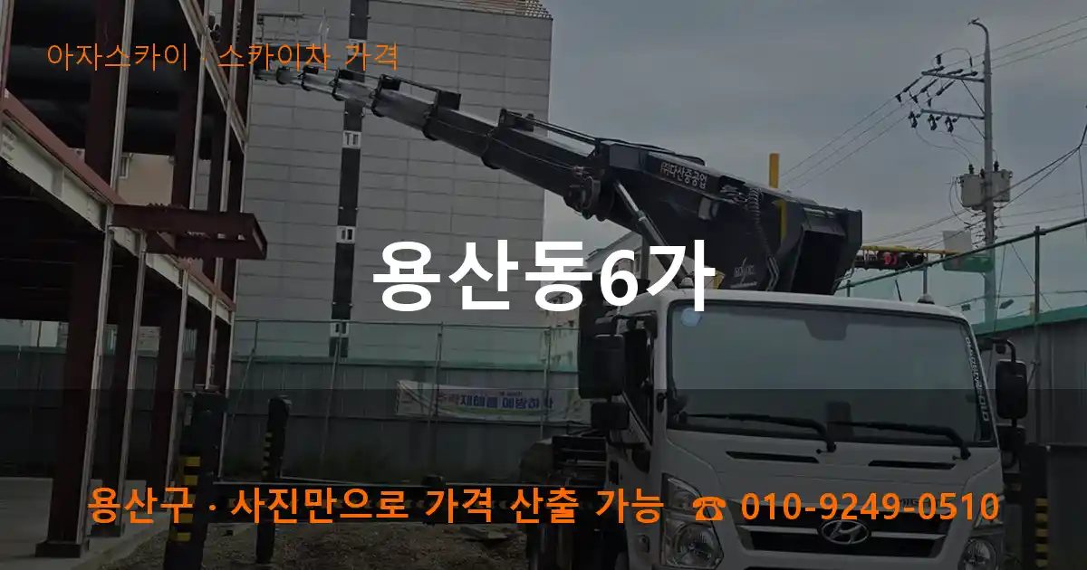 용산구 용산동6가 스카이차 가격 작업