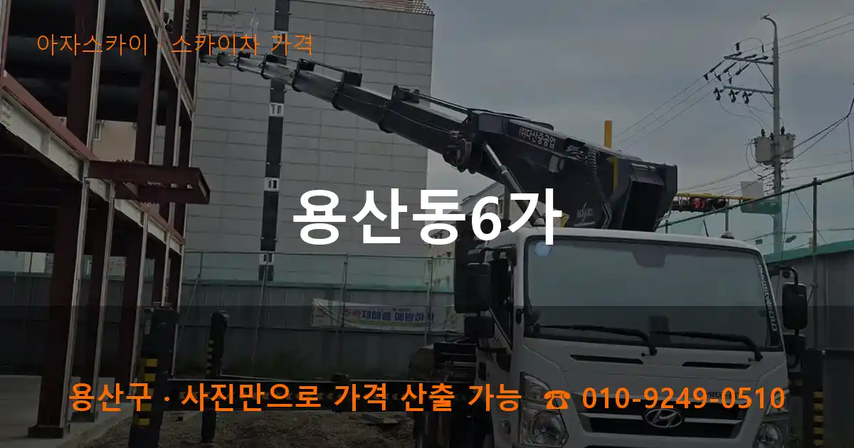 용산구 용산동6가 스카이차 가격 작업