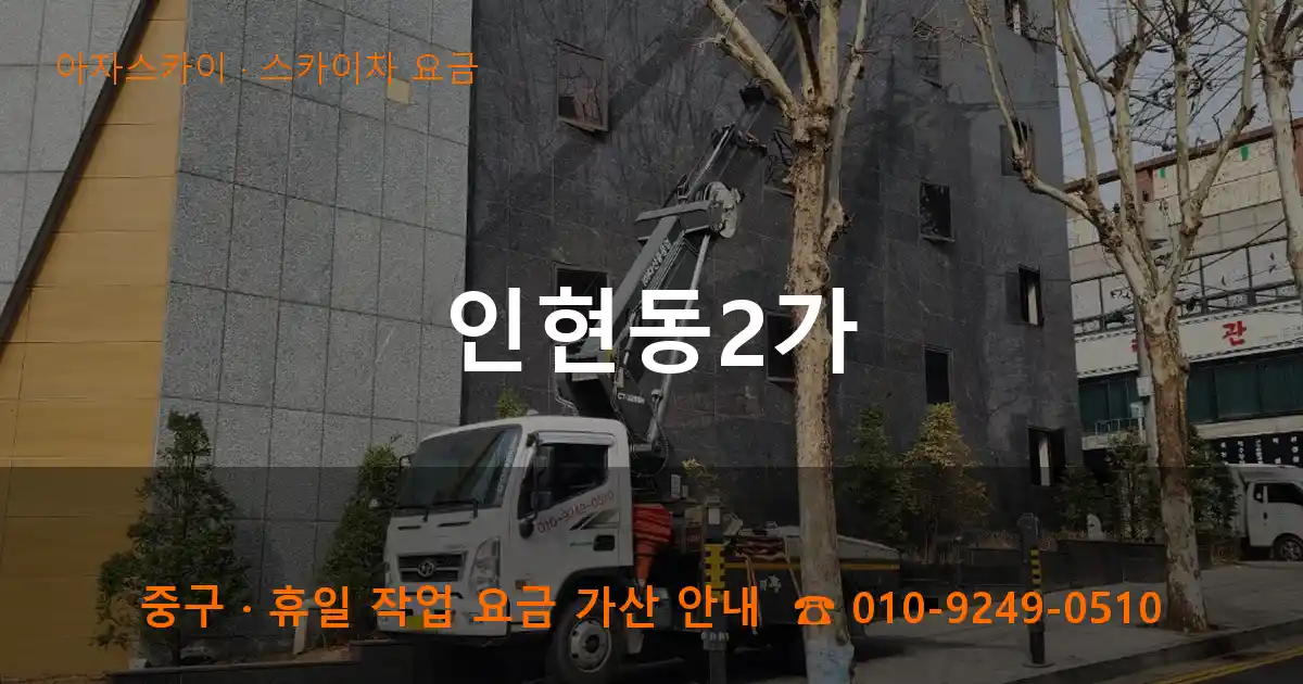 중구 인현동2가 스카이차 요금 작업